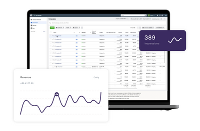 Marketing data on a Macbook.