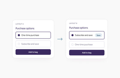 Testing a subscribe and save layout on product pages