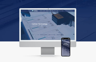 Calman Technology desktop and mobile website.