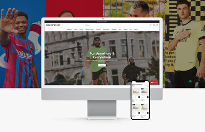 Greaves Sports desktop and mobile website.