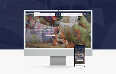 New Lanark desktop and mobile website.