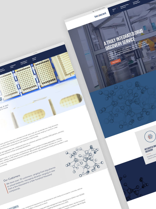 The Bioascent desktop website.