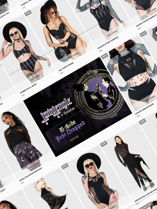 A collection of Killstar product tiles.