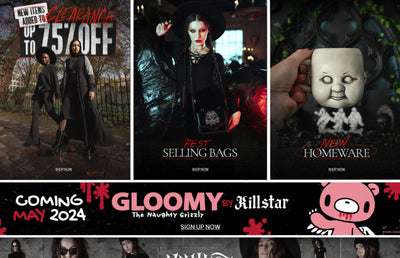 Killstar desktop website banners.