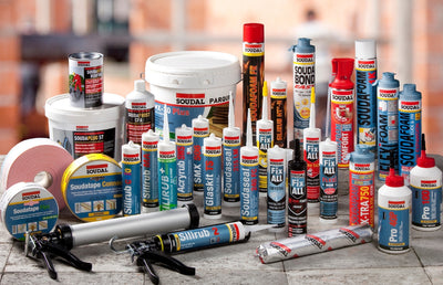 A range of Soudal products from Platinum Building Chemicals.