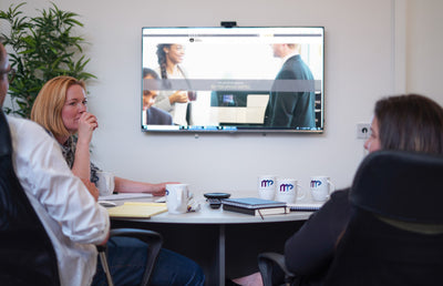 An Office Barista client meeting.