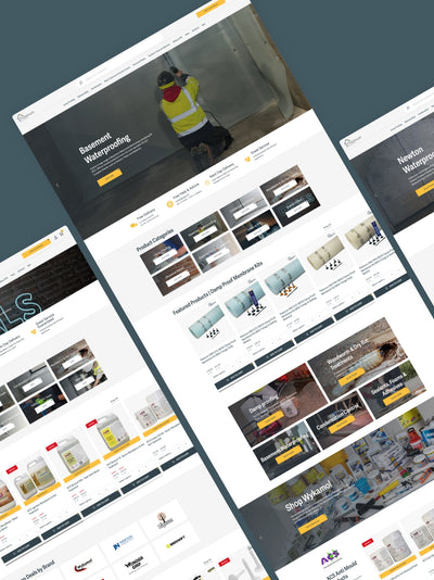 Three full screenshots of the Platinum Chemicals Shopify website on desktop.