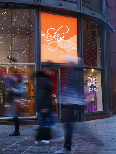 The Skye Candle company store front in Glasgow.