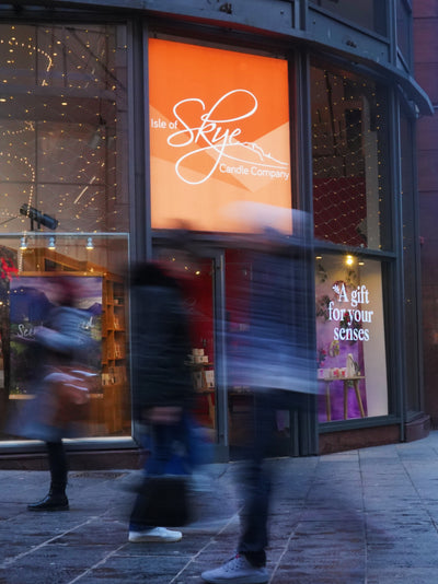 Isle of Skye Candle Company storefront in Glasgow.