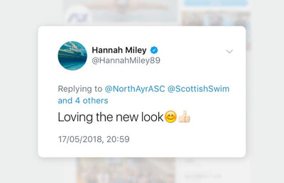 A twitter comment about the new North Ayrshire swimming branding.