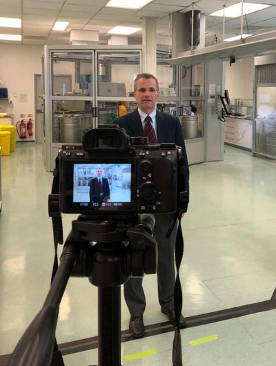 The camera recording the Bioascent video interview.