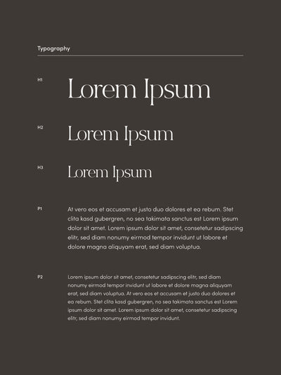 The Harris Tweed Hebrides font and text size brand guidelines.