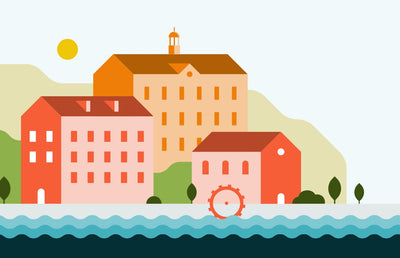 Discover Lanark graphic design.