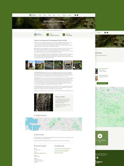The Garnock connections desktop website.