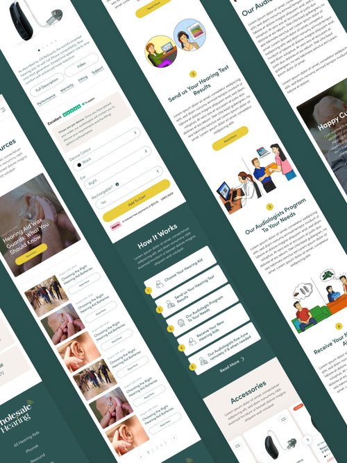 The Wholesale Hearing mobile website.