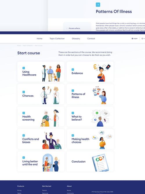 Our Health Our Knowledge courses page.