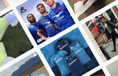 Lots of sportswear images in a square grid.