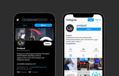 The poolpod social media accounts.
