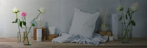 Arran aromatics products laid out on a table.