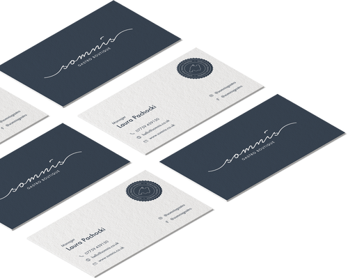 Somnis gastro boutique business cards.