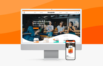 The Brewgooder website on an Apple Mac and an iphone