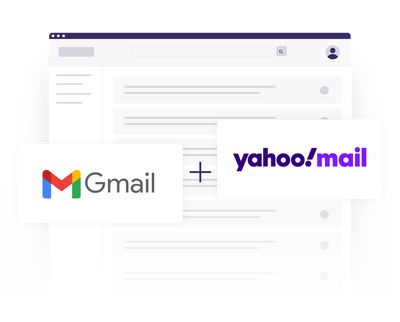 Gmail and Yahoo email deliverability graphics.