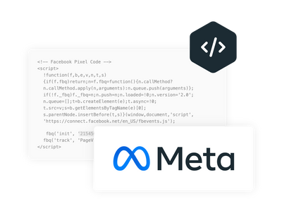 A snippet of Meta pixel code.