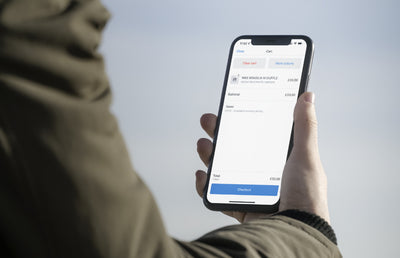 Shopify Point of Sale on an iPhone.
