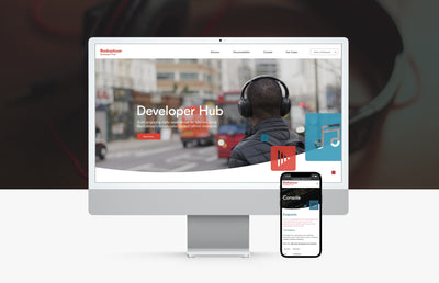 The Radioplayer website on a Mac and an iPhone.